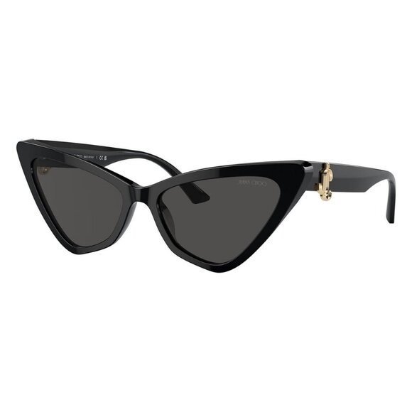 New JIMMY CHOO Black Cat Eye JC5008 5000/87 Sunglasses Women - Picture 1 of 7